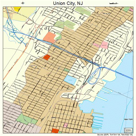 union city nj map